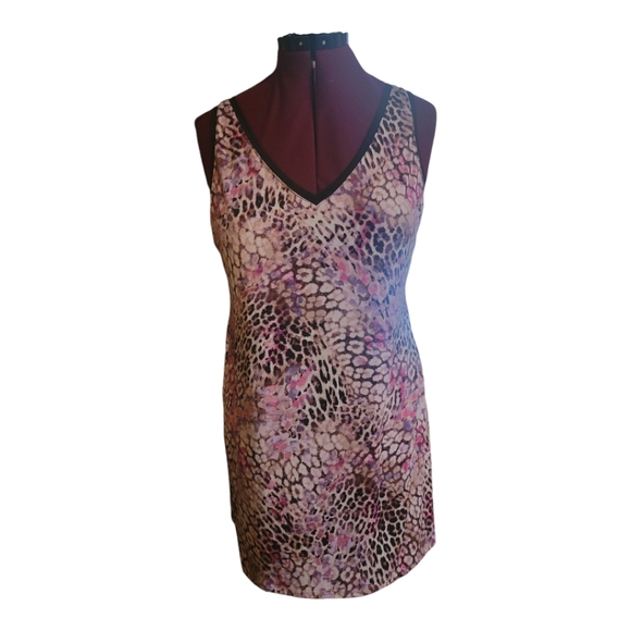 Joyspun matching camisole night gown and robe set, Lg/XL, pink animal print, GUC - Picture 9 of 14